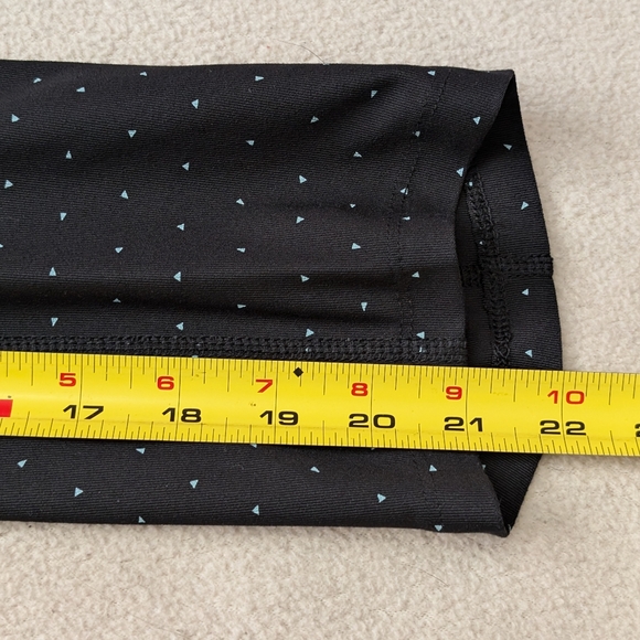 Nike Running Dri-Fit Micro Polka Dot Capri Leggings Black/Mint Women's Size L - Picture 15 of 16